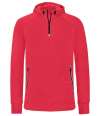 PA360 Proact Zip Neck Hooded Sweatshirt Red colour image